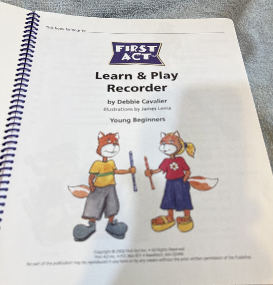 First Act Learn and Play Recorder. 2002