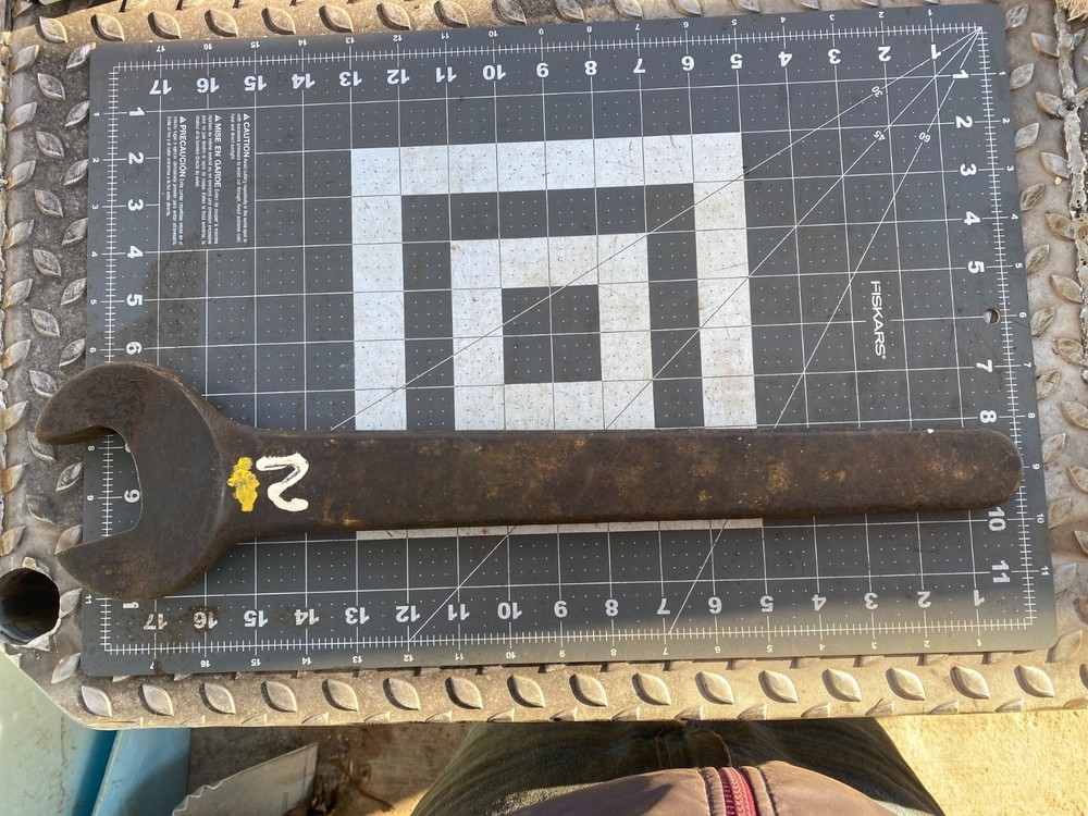 2-1/16"  Single Open-End Wrench,   (? co. # ? ) 19" long,