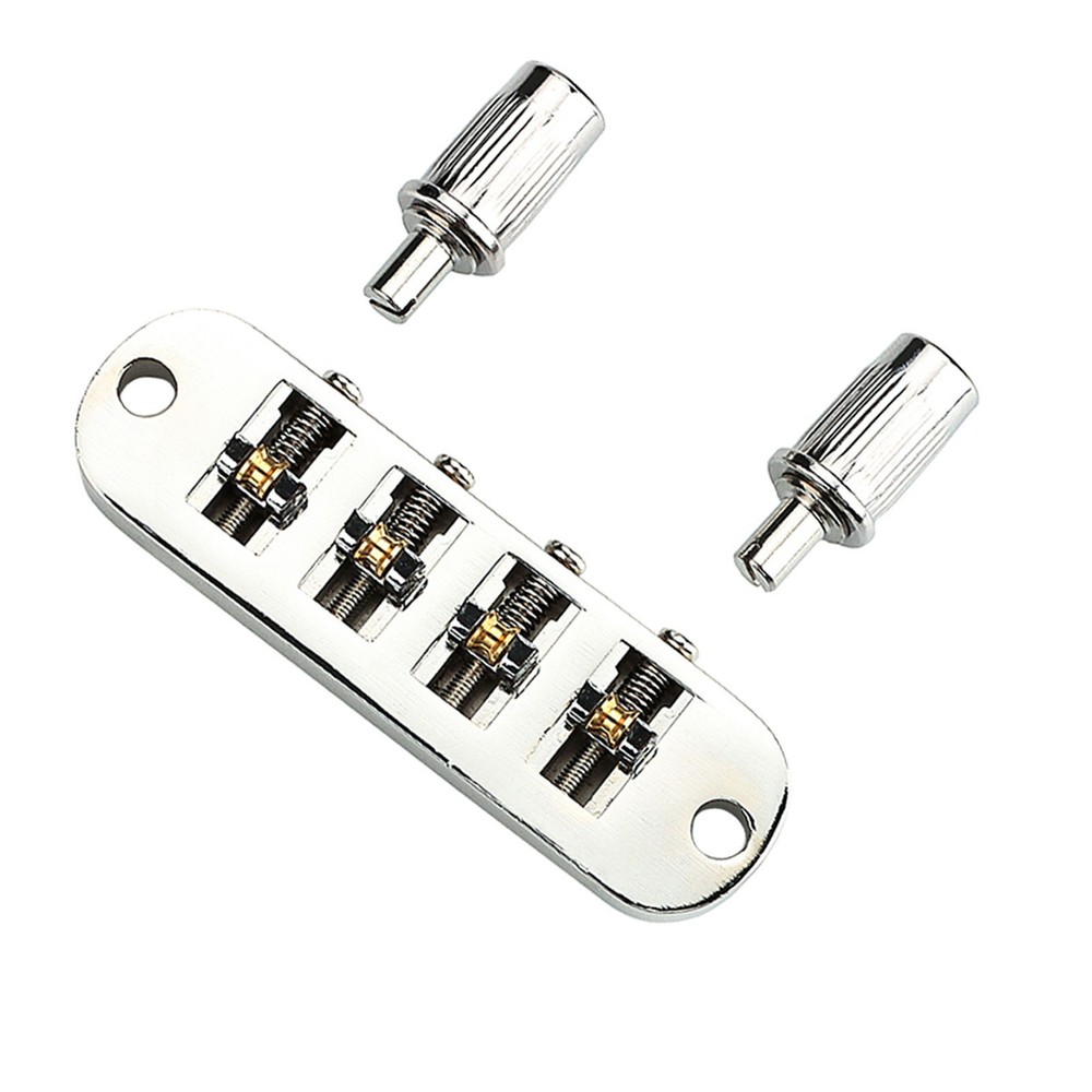 Roller Saddle Bridge Replacement Lightweight 4 String Guitar Bridge For HPGF