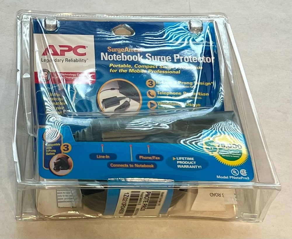 APC - Surge Arrest Model P-Note- Pro 3 - Notebook Surge Protector - BRAND NEW