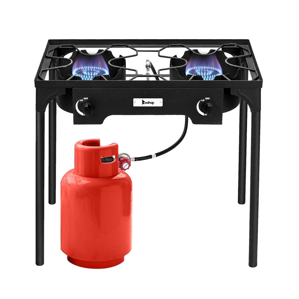 Professional Outdoor Double Stove Propane Burner Portable 2 Cooker 150000 BTU