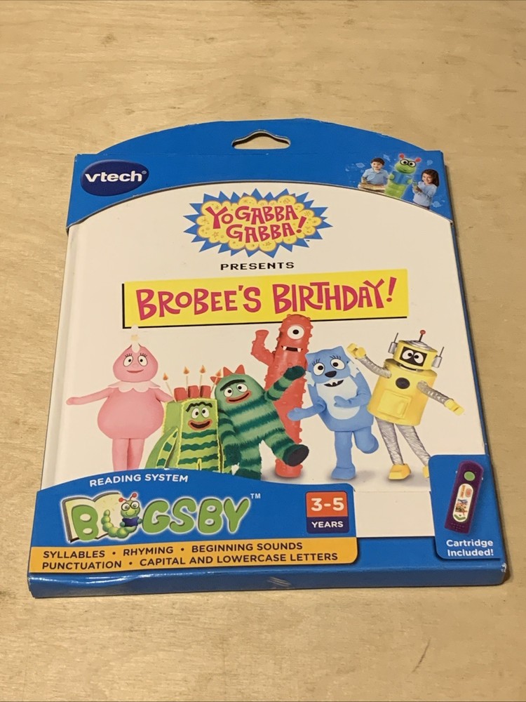 Vtech Bugsby Interactive Reading Book & Cartridge YoGabba Gabba New
