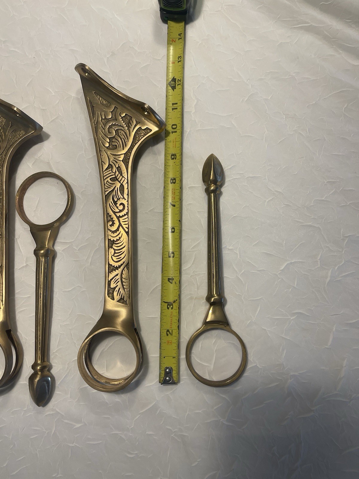 Swing Arm Cast Solid Brass Bar Foot Rail 2 Inches