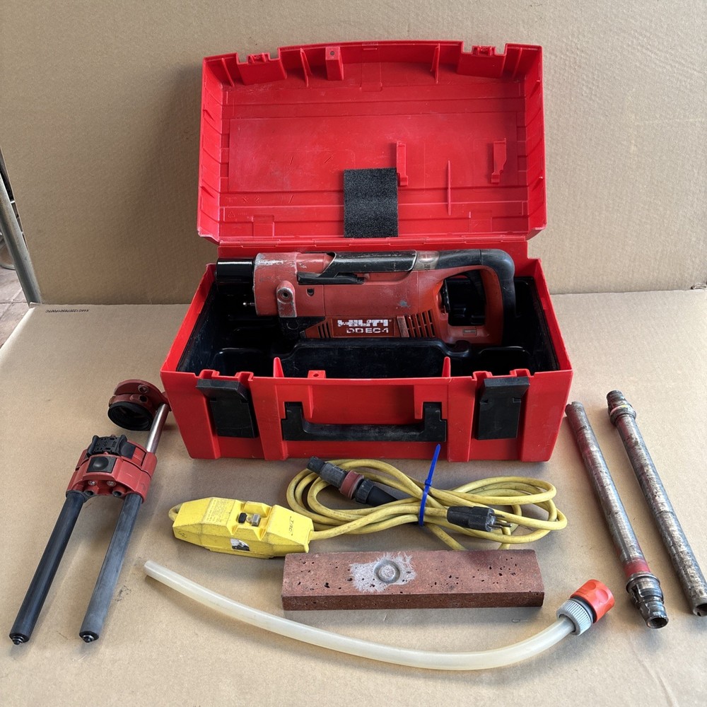 Hilti DD EC-1 Diamond Core Drill Wet Drilling Machine Kit With Core Bits & Case
