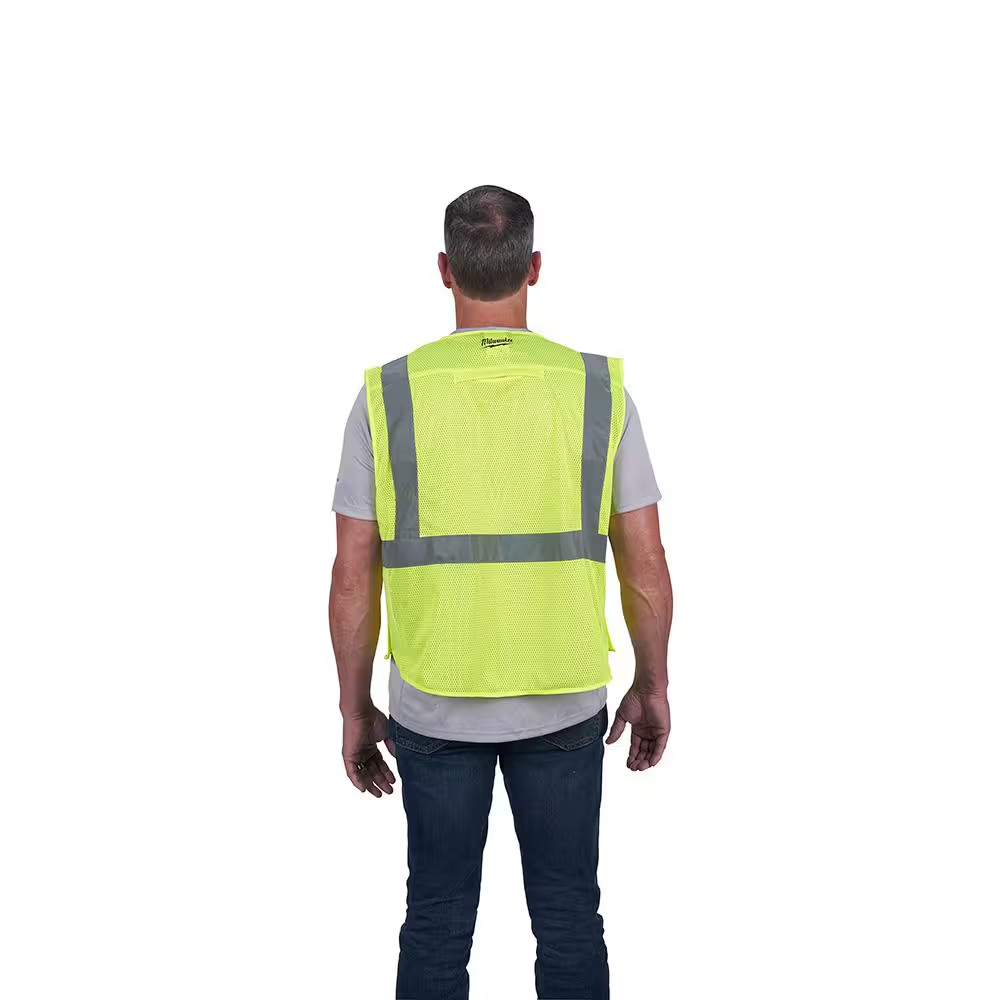 Small/Medium Yellow Class 2 Breakaway Polyester Mesh High Visibility Safety Vest