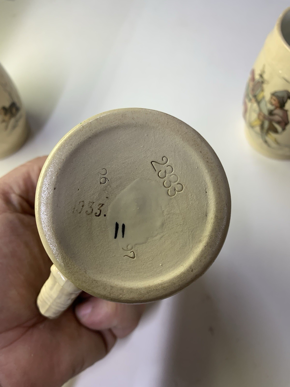 Antique Villeroy & Boch Mettlach Jug Mug Gnomes Read Description Geschutzt?