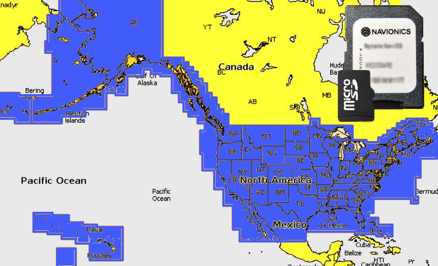 2026 Navionics+ Plus microSD+SD Chart Card Maps ALL U.S. Alaska & Coastal Canada