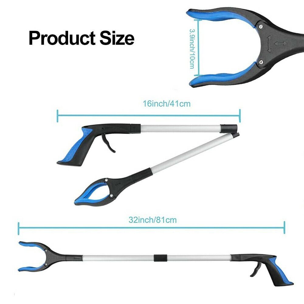 Trash Picker Upper Grabber, Foldable Trash Grabber Tool with 360° Rotating Jaw