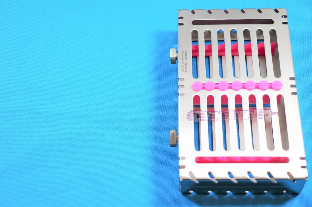 5PCS DETACHABLE STERILIZATION CASSETTE RACK FOR 7 INSTRUMENTS WITH DOUBLE BUTTON