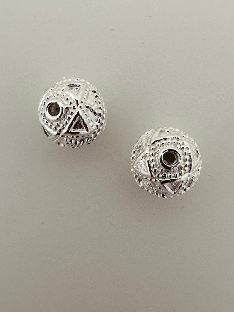 925 Sterling Silver Beads | Round Beads | 2Pcs. Per Pack | Silver Bead | Sizes: