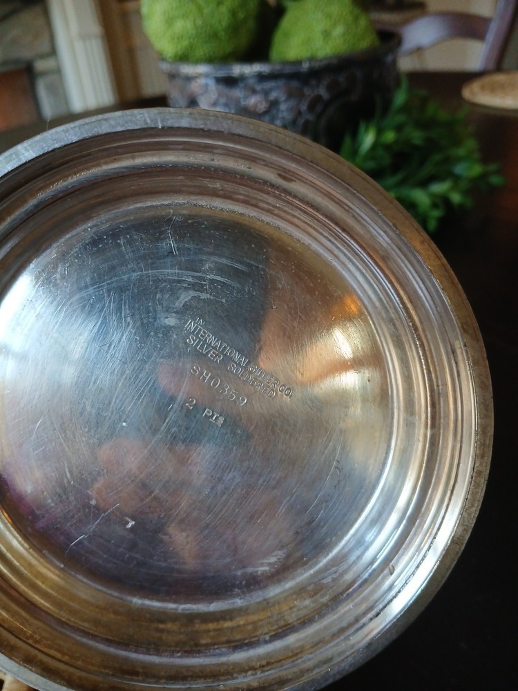 Heavy VINTAGE Silver Metal Ware CUP HOLDER 2 Pints