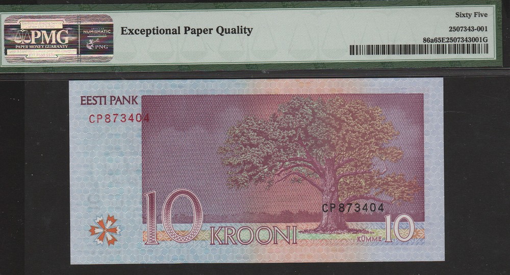 Estonia 10 Krooni 2006 UNC PMG 65