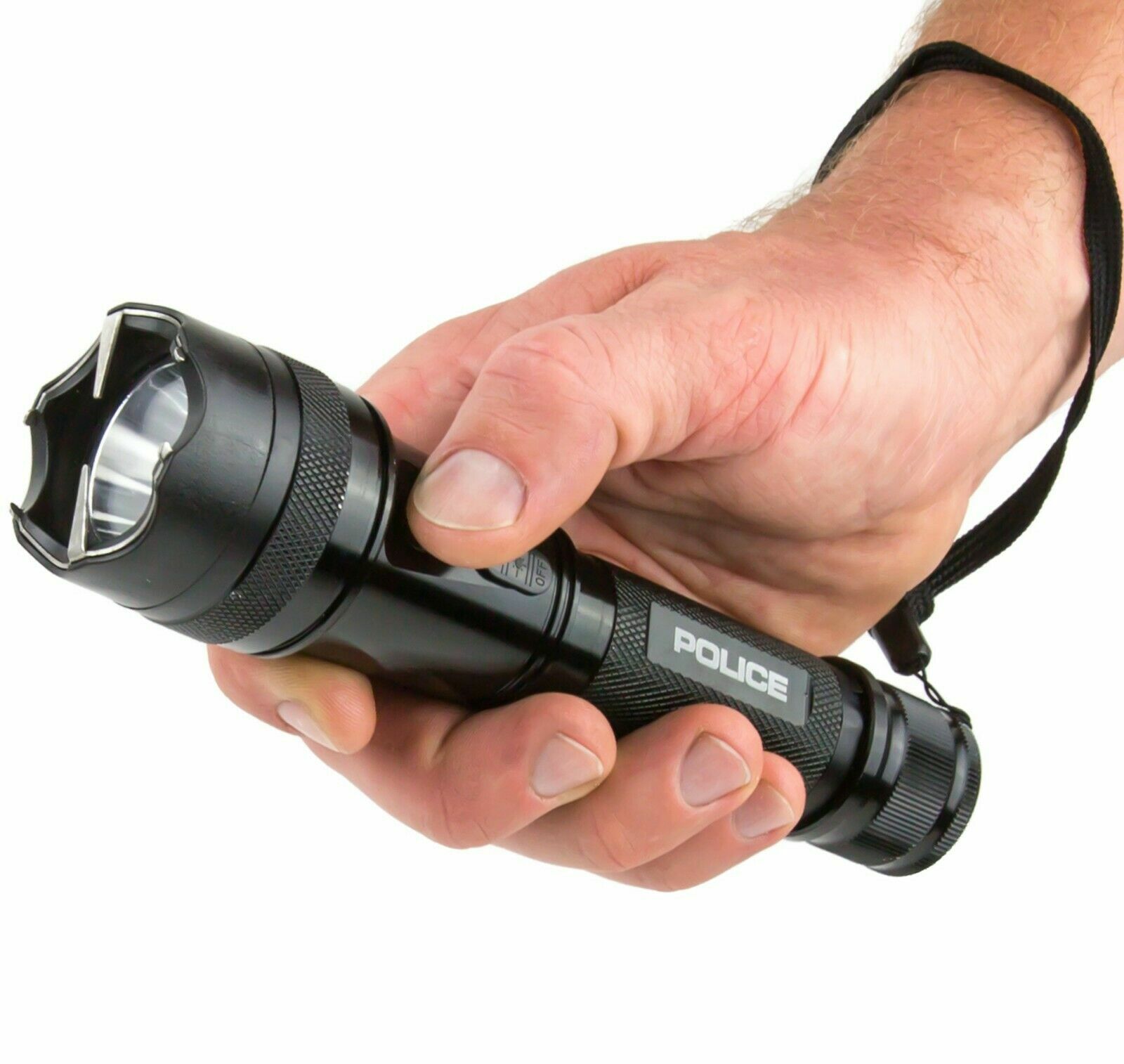 POLICE Stun Gun 1109 700 BV Metal Heavy Duty Rechargeable LED Flashlight