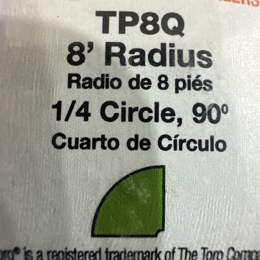Rain Drip Nozzle TP8Q, 8' Radius 1/4 Circle 90 degrees - 2 pack tp8Q