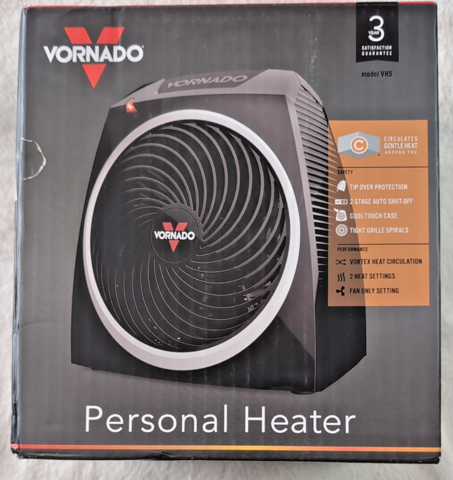 NEW - Vornado Vh5 375/750W Electric Personal Heater -S&H PAID BY US