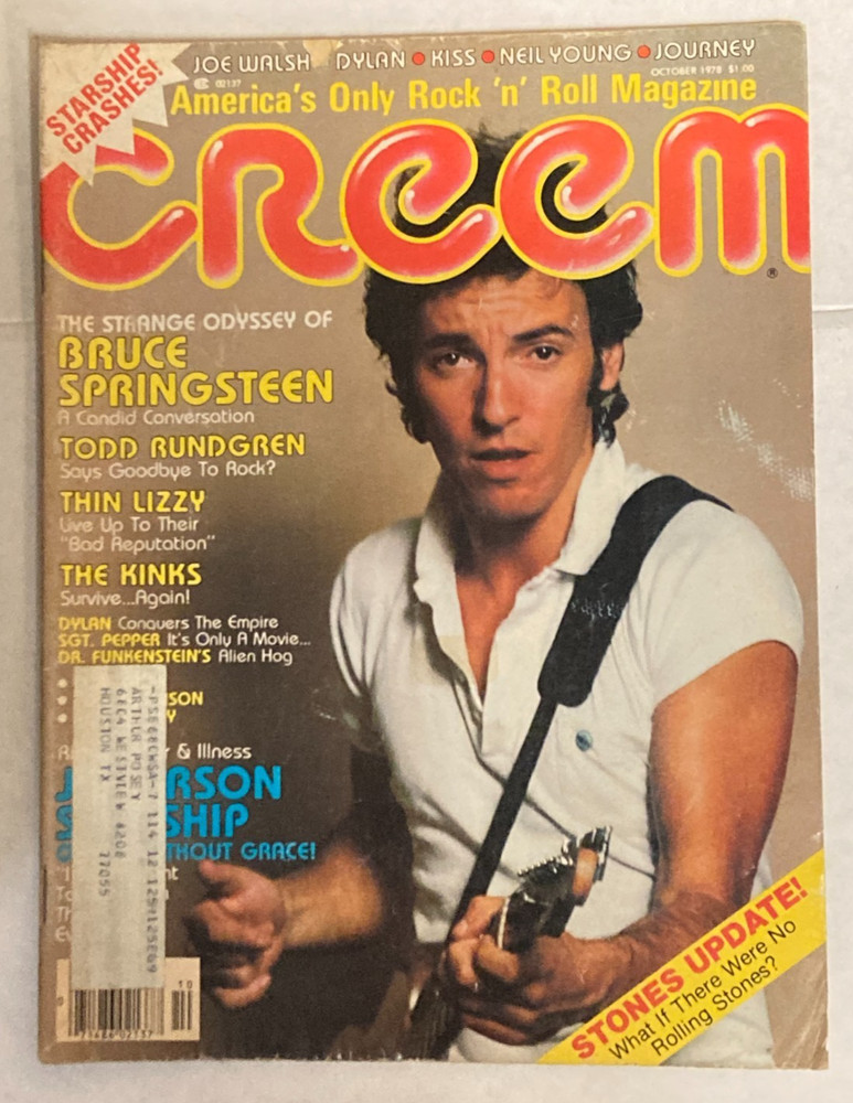 CREEM MAGAZINE  OCT. 1978  SPRINGSTEEN  KISS SOLO LP'S  JOE WALSH  THIN LIZZY