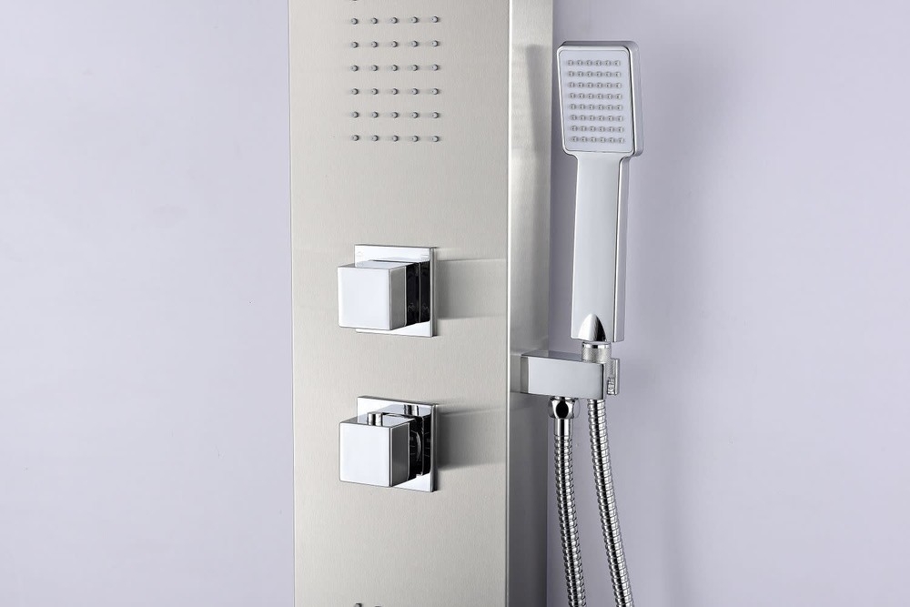 Anzzi SP-AZ041 Expanse 58" Thermostatic Shower Panel - Silver