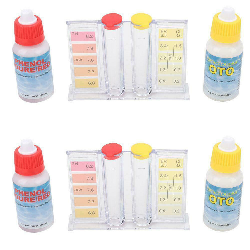 US 1-2 Pack Essential Ph & Chlorine Levels Swimming Pool Spa Water Test Kit