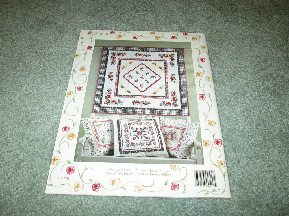 NEW RARE CABBAGE ROSE "MEADOW ROSE" QUILT PATTERNS BOOK 2001