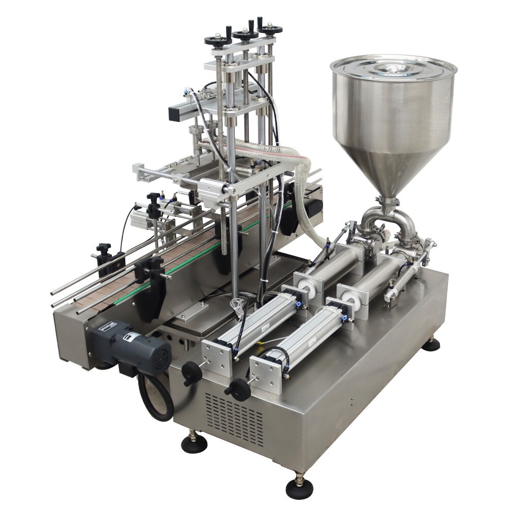 New Double Head 110V Desktop Fully Automatic Paste Filling Machine 100-1000ml