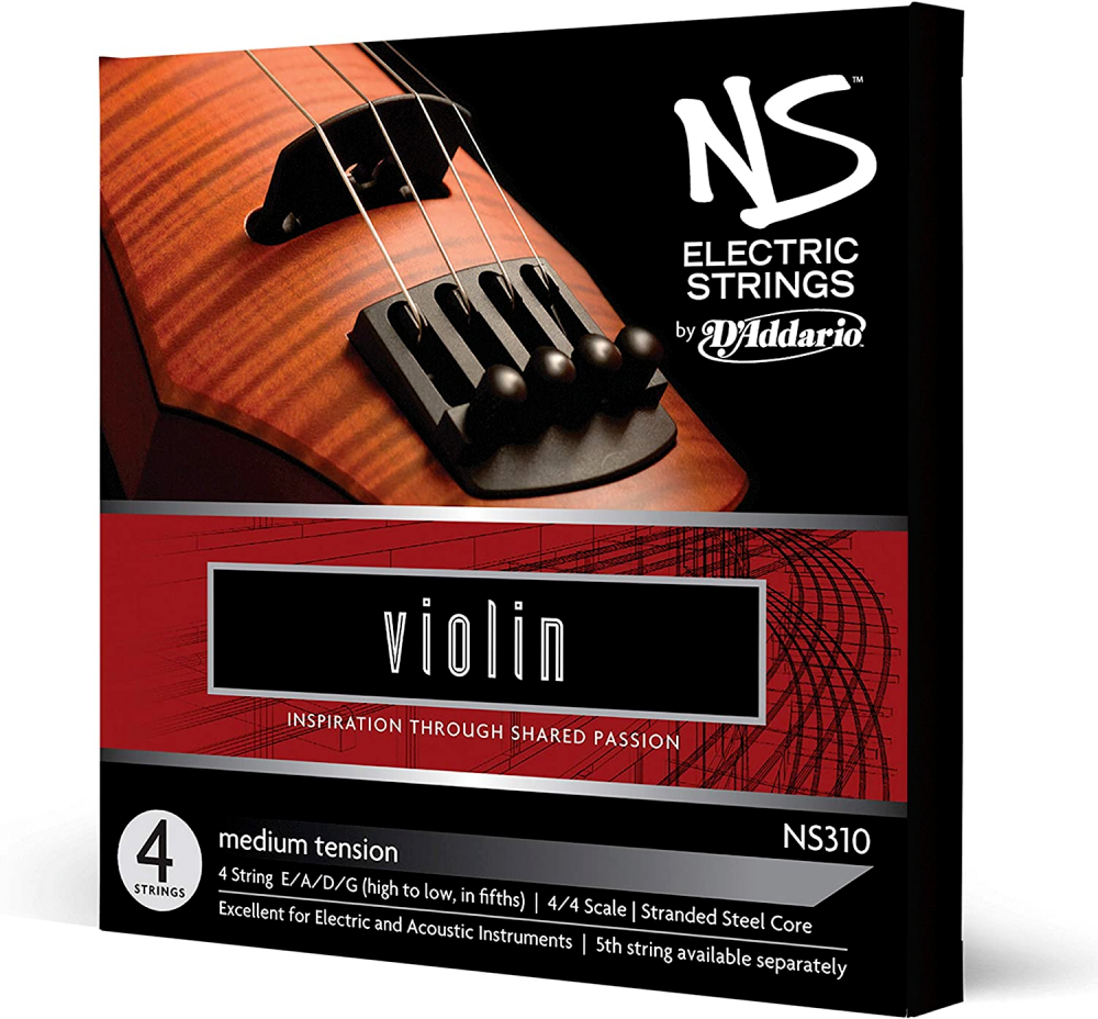 D'Addario NS Electric Violin String Set, 4/4 Scale, Medium Tension