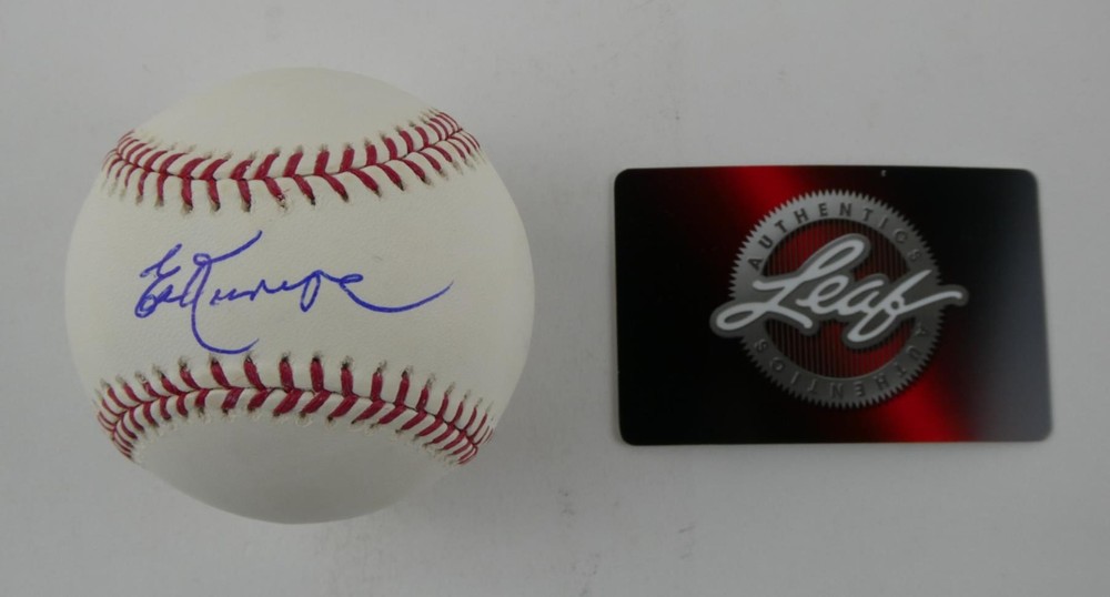 Ed Kranepool Signed Rawlings ML Baseball New York Mets Leaf Authentics COA