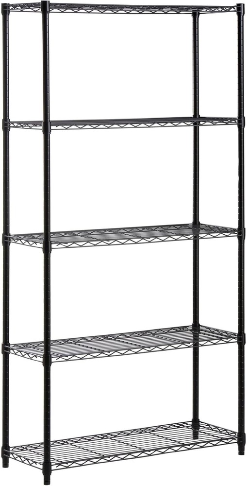 Maximize Storage with 5-Tier Adjustable Shelves - 200 lb Capacity, Rust-Proof