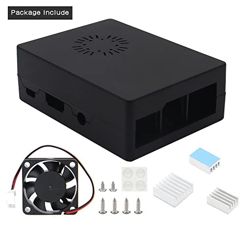 ABS Case with Heatsink & Fan for Raspberry Pi 3B+/3B/Libre Computer Board AMl