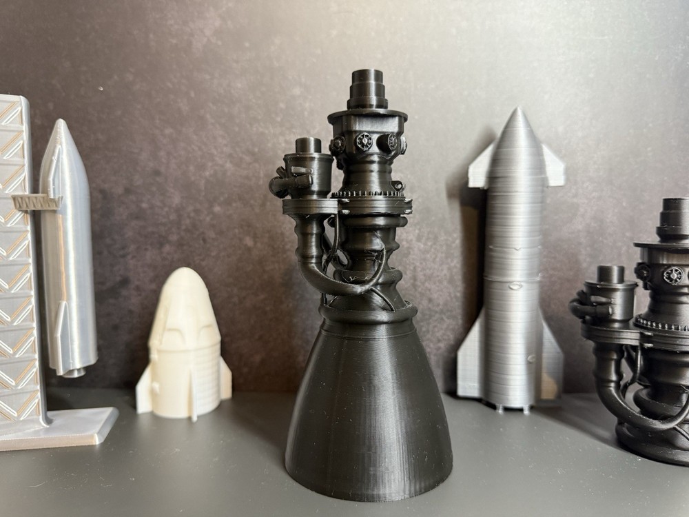 SpaceX Raptor 3 Rocket Engine | 3D Printed Model | Black |...