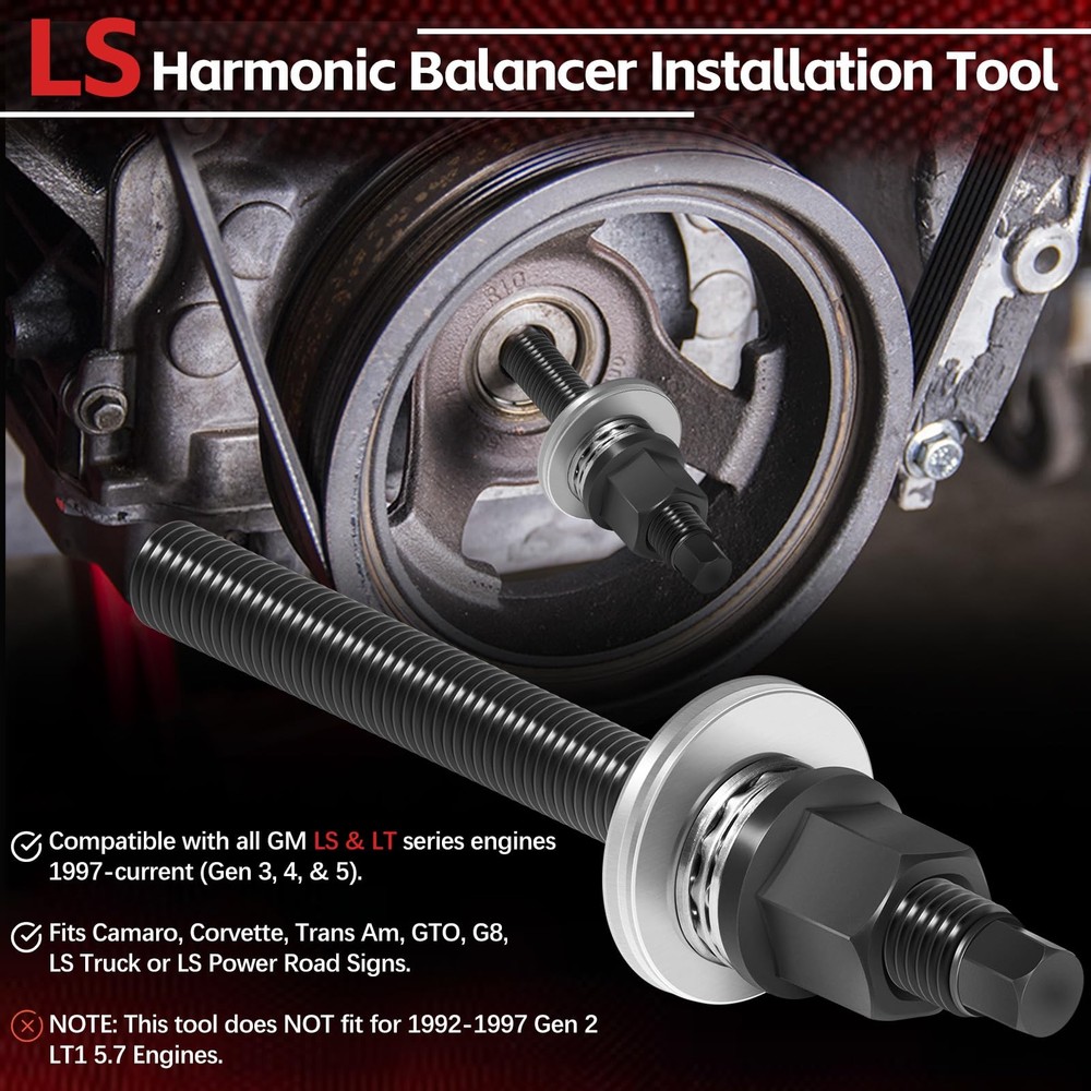 LS Harmonic Balancer Installation Tool Crank Pulley Install Compatible with