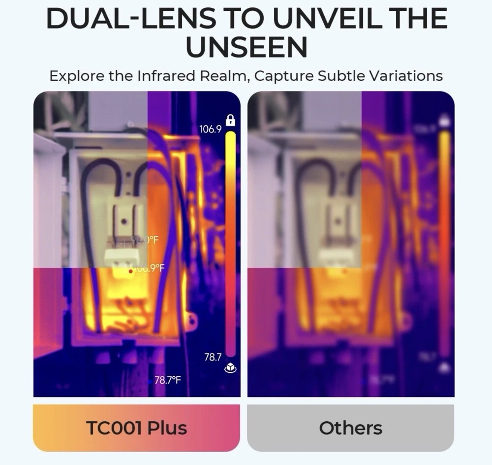 Topdon TC001 Plus Thermal Camera for Android, 256 x 192 IR High Resolution