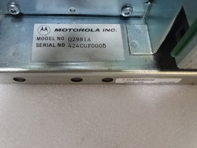 MOTOROLA Q2981A SECURENET DIGITAC COMPARATOR LOADED W/ CARD MODULES