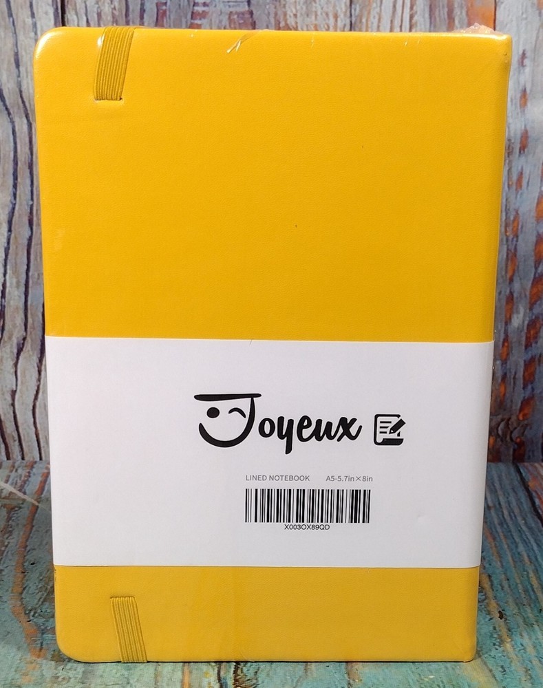 Joyeux Lined Notebook - 360 Pages - YELLOW - 5.7inX8in - NEW