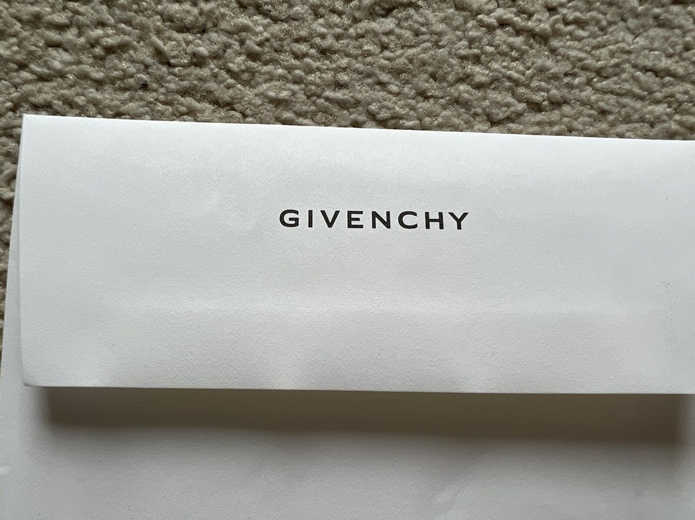 Givenchy White Envelope Authentic Original 5.75” X 4.25” Logo Storage Flap Open