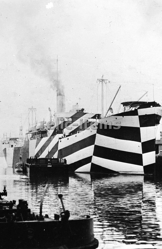 PICTURE PHOTO WW1 RAZZLE DAZZLE SHIP CAMOUFLAGE 7161