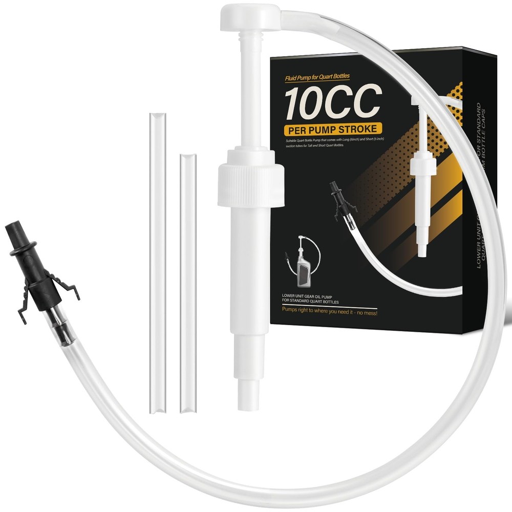 Fluid Pump for Standard Quart Bottles - 10cc Per Stroke， white
