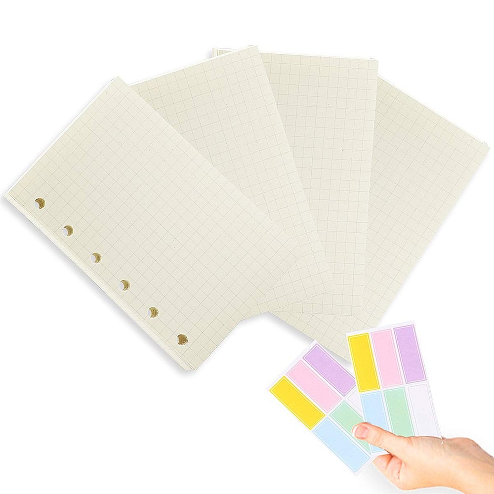 A7 Planner Refill,4 Pcs per Set, 360pages, Grid Mattrix A7, Matrix