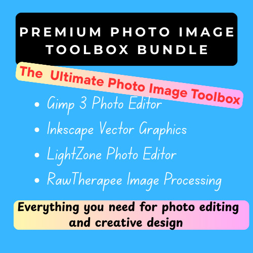 Premium Photo Editing Suite Toolbox Bundle for Windows - Photo Image Editor USB