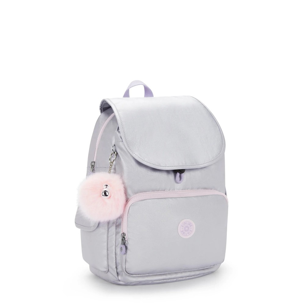 Kipling City Pack Medium Metallic Backpack Water Resistant Adjustable