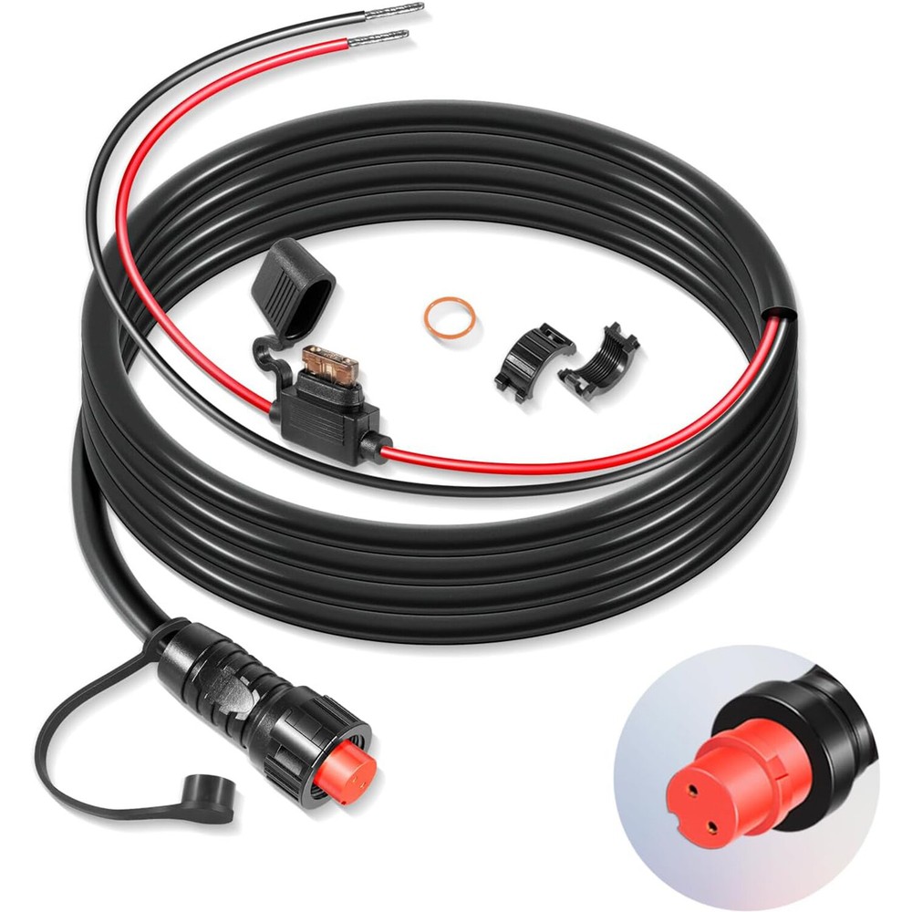 for Garmin GLS GPSMAP GSD LiveScope 010-11425-01 Threaded Power Cable 6ft./1.8m