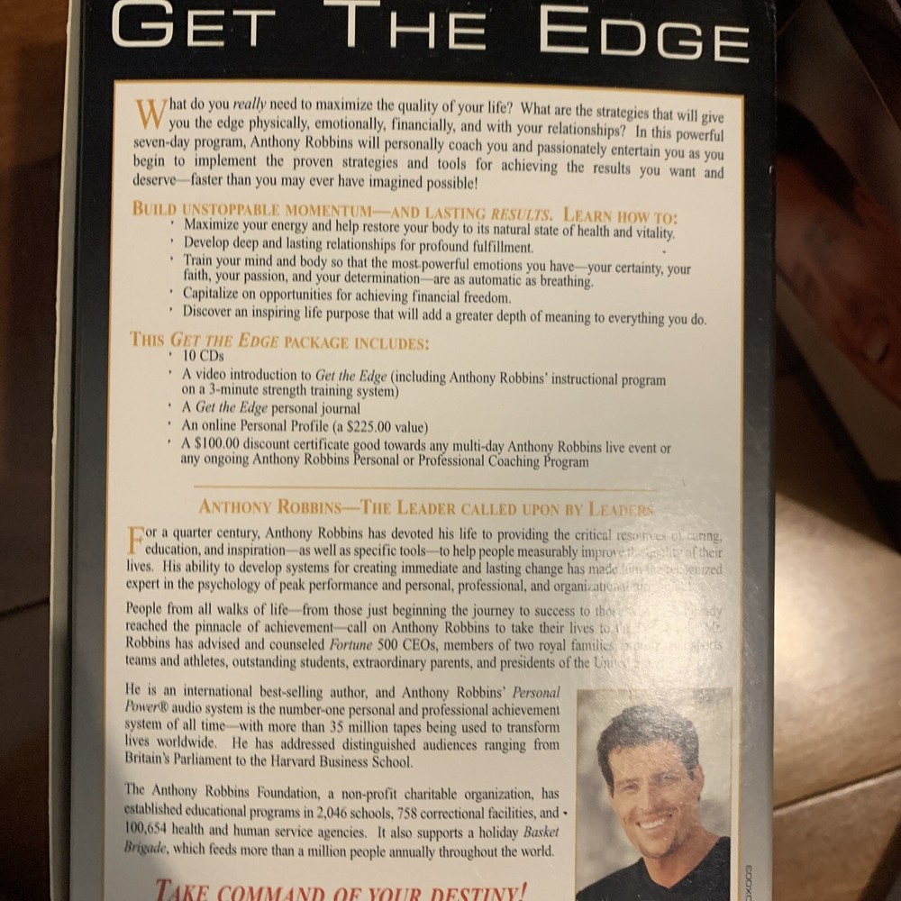 2 WeekAnthony Robbins Immersion! Get the Edge, Personal Power CD’s + Unshakeable