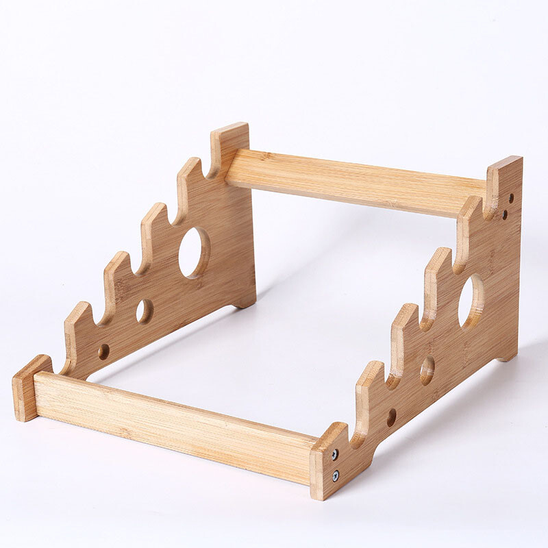 Bamboo Samurai Sword Katana Holder Stand Bracket Assembly Table Rack 3~6 Tier