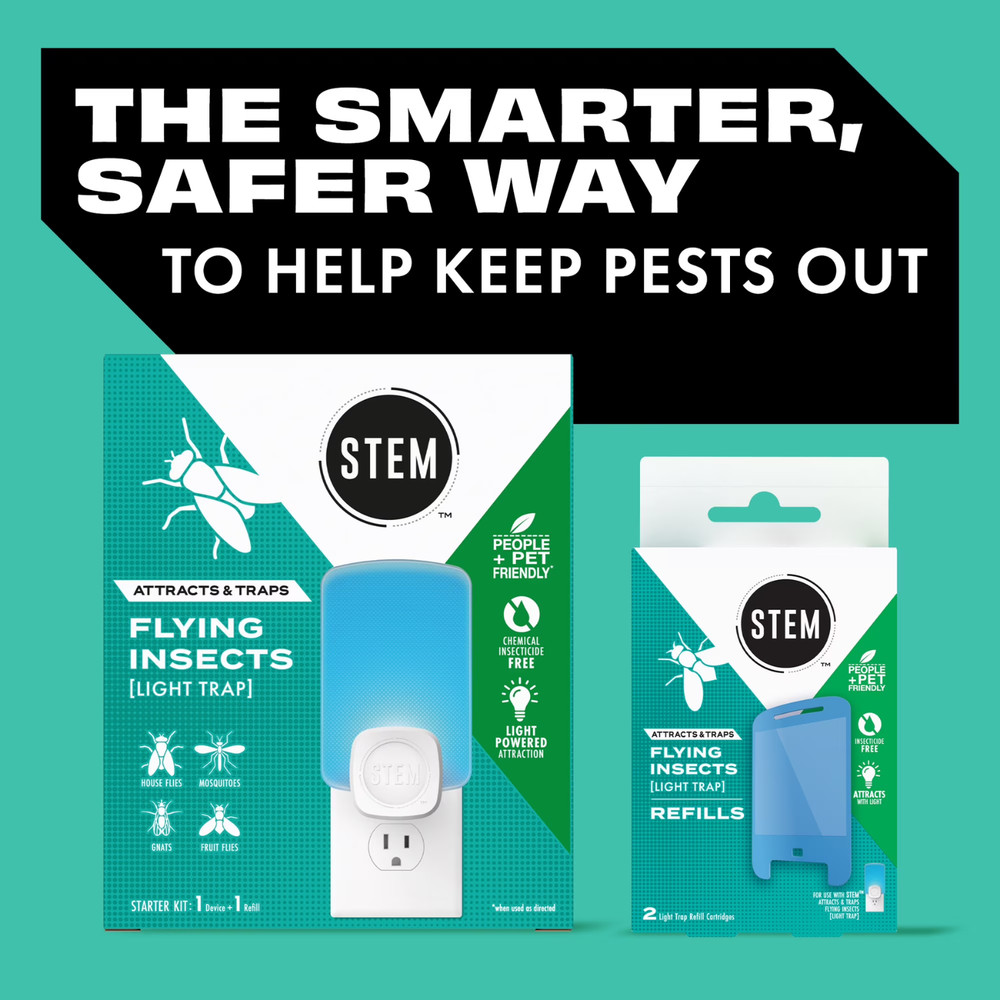 4 Pack STEM Light Trap Flying Insects Blue Light Starter Kit Trap Cartridge