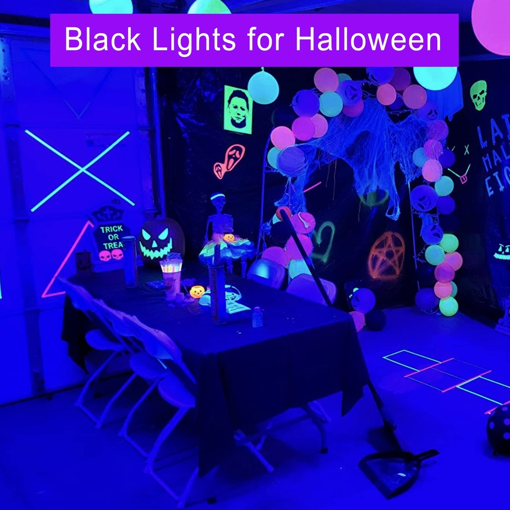 U4GLORY LED Black Light Bulbs - 8W(60Watt Equivalent), Bulbs...