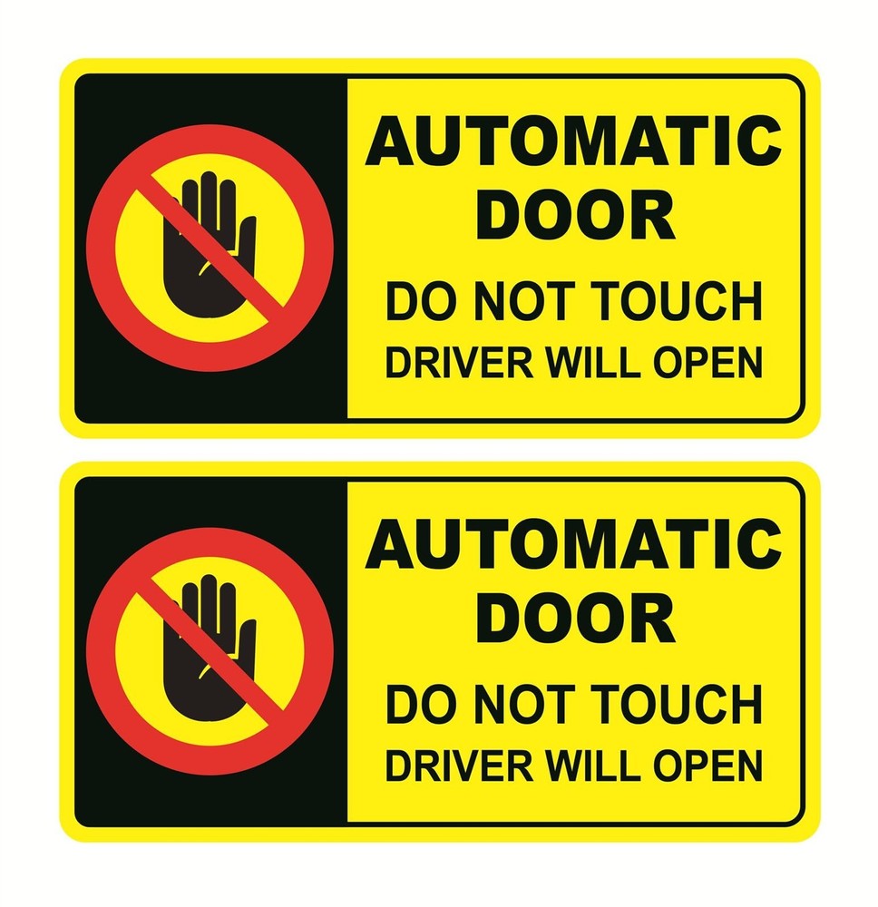 Automatic Door not Touch Window Sticker, 2x4 inch 10pcs Automatic Door not To...