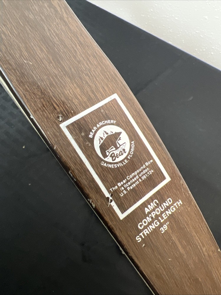 Bear Whitetail Hunter Compound Bow Takedown -Brown Riser Limbs -Proline Sight