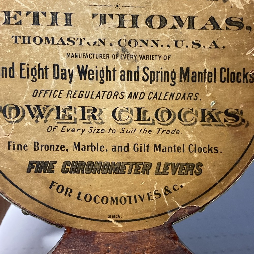 Antique Seth Thomas Wall Clock With Bell For Locomotives
