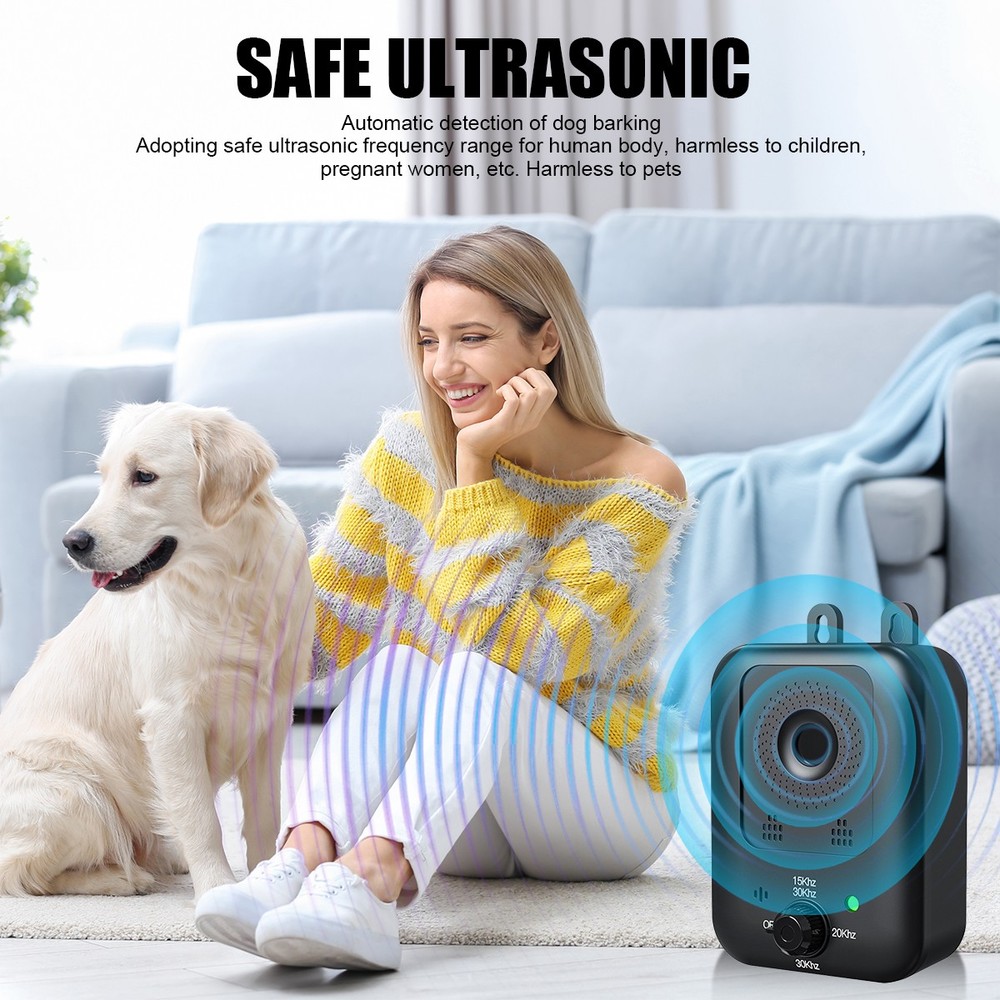 Dog Bark Deterrent Device, Sonic Bark Deterrents with 3 Modes