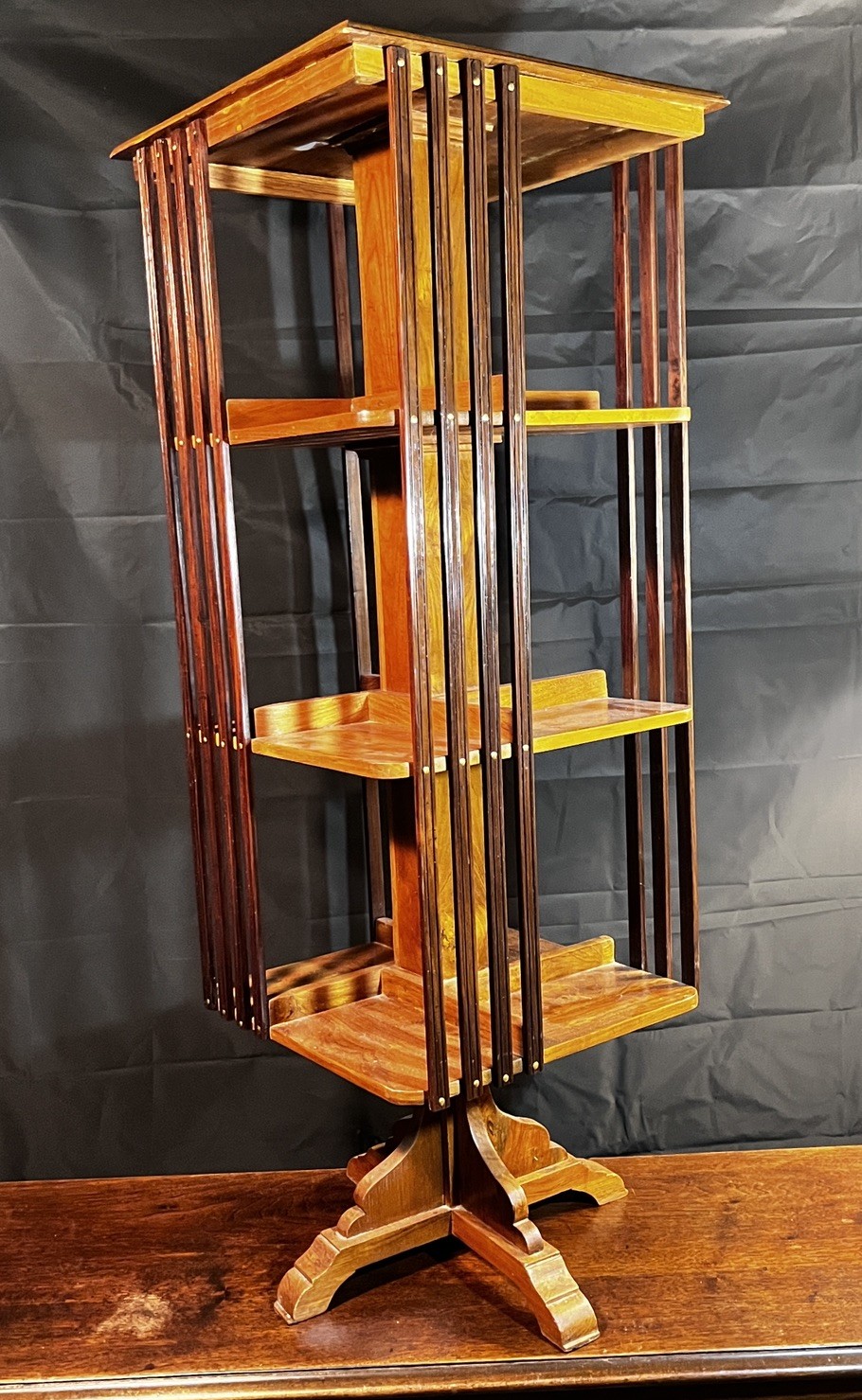 Antique Early 20th Century American Hard Maple Open Spindle Bookcase (1890-1920)