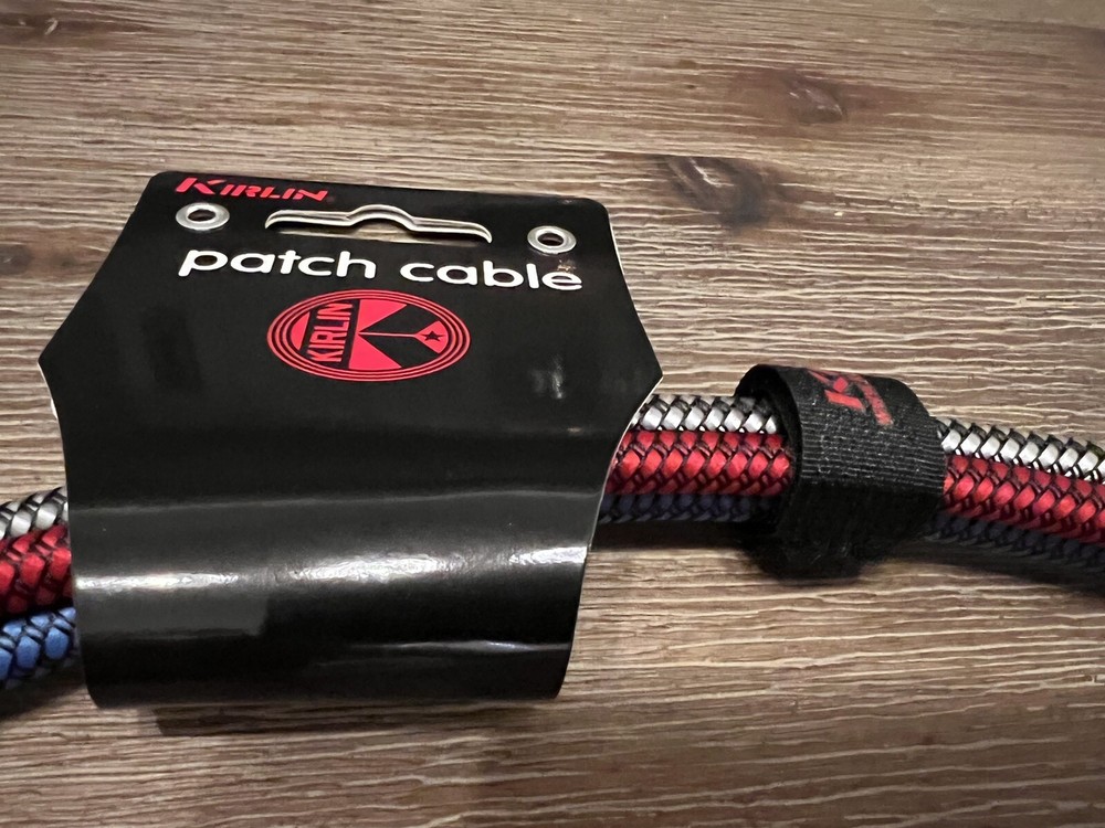 3-PACK 1ft Kirlin 1/4" Mono Multi Colored Braided Right Angle Patch Cables!